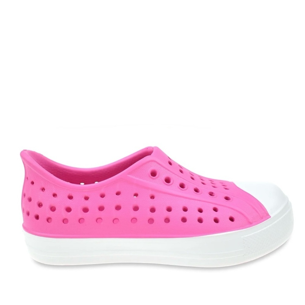 NWT Wonder Nation Eva Pink and White Slip-On Sneakers Toddler Girl Size 5/6